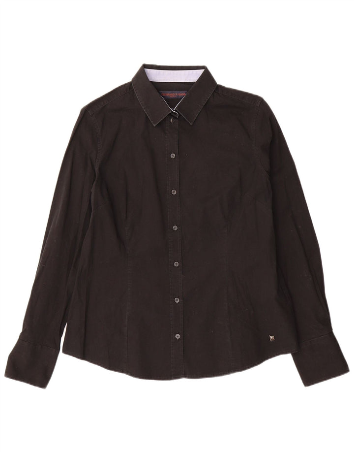 Camisa Mujer Trussardi Jeans IT 48 XL Negro Algodón