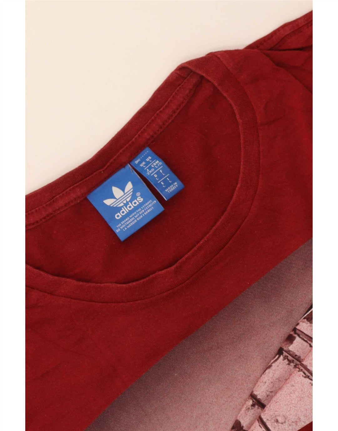Adidas - Camiseta gráfica para hombre, talla grande, color rojo