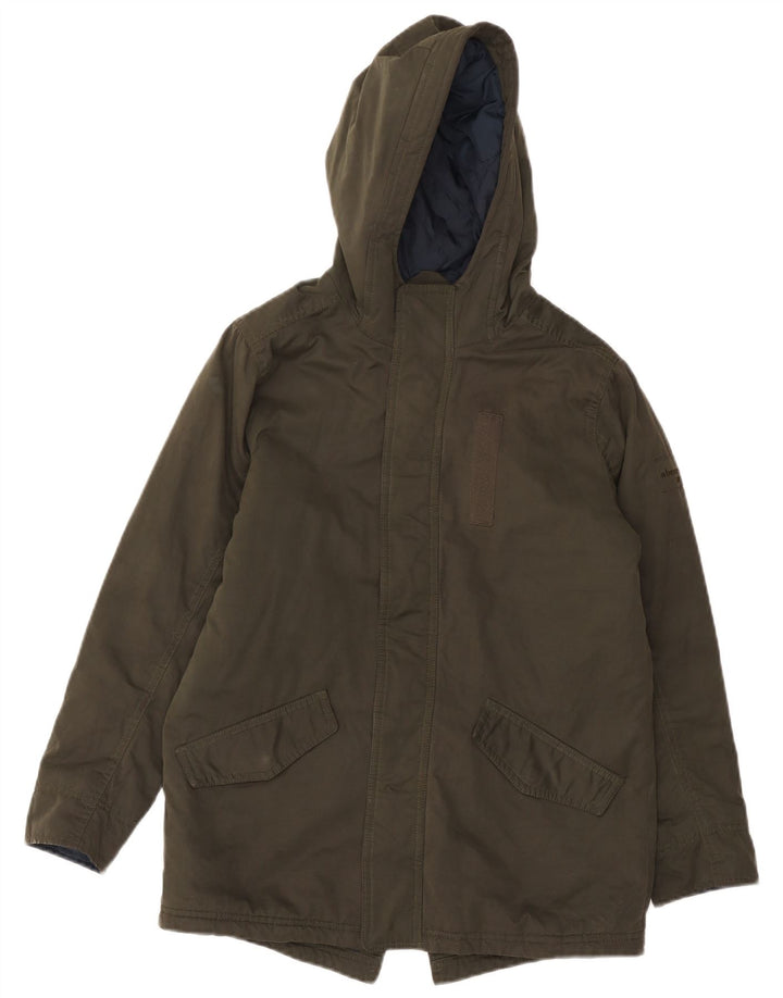 ABERCROMBIE & FITCH Parka con capucha para niño 13-14 años Caqui Poliéster