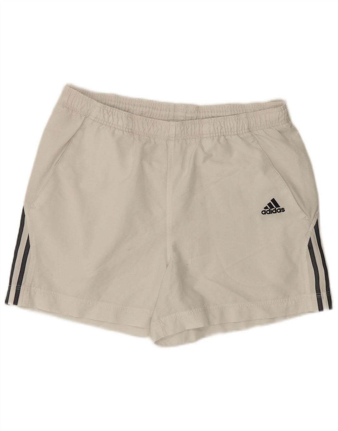 Adidas - Pantalones cortos deportivos para hombre, tamaño grande, poliéster blanco