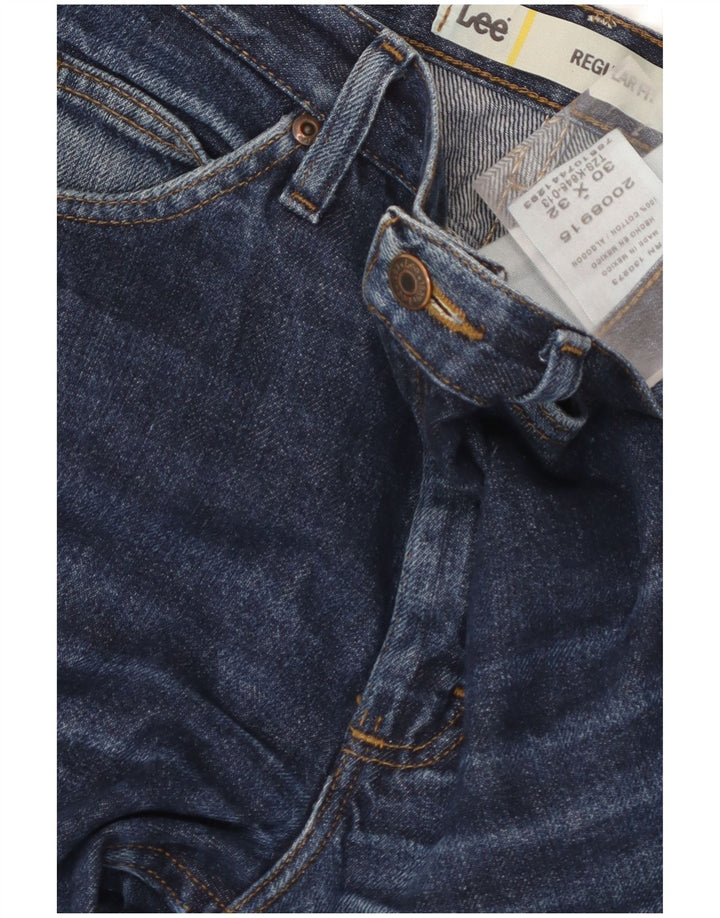Vaqueros rectos de corte regular Lee para hombre W30 L32 Algodón azul