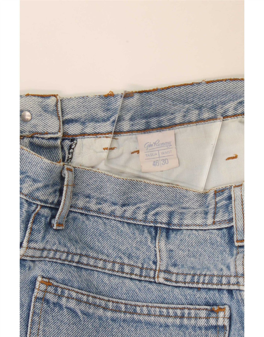 Vintage Mujer Denim Shorts W30 Algodón Azul Medio