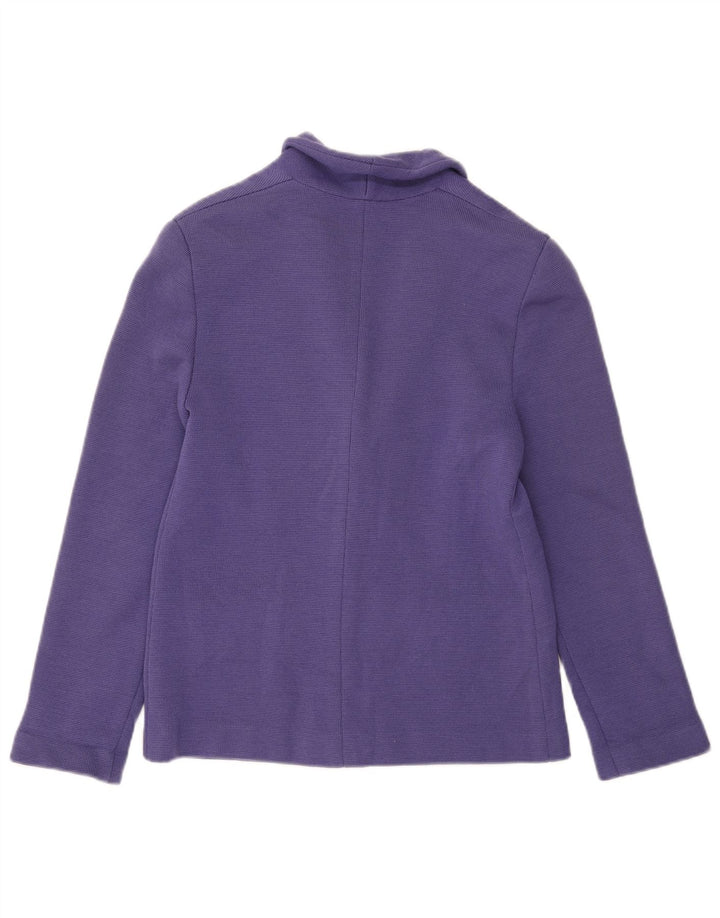 Luisa Spagnoli Chaqueta tipo blazer de punto con 2 botones para mujer UK 10 Small Purple