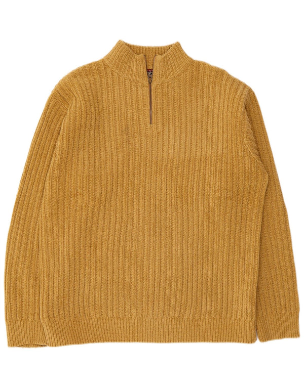 Rifle Jersey con cuello y cremallera para hombre XL Acrílico amarillo