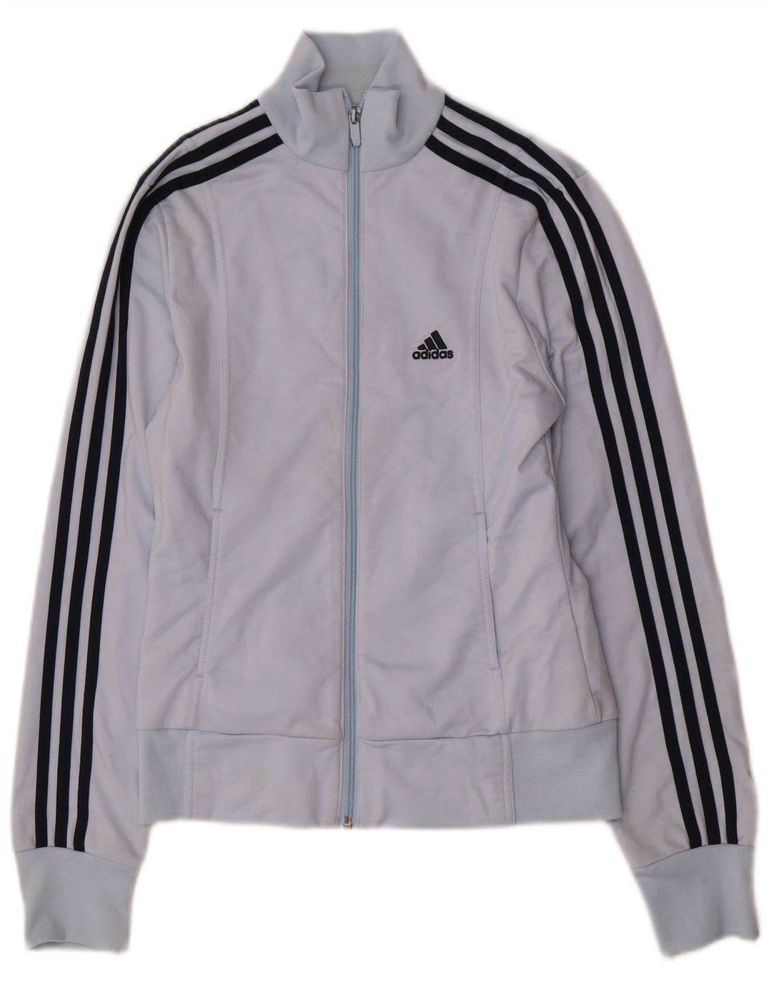 Adidas Mujer Chándal Top Chaqueta UK 12 Medio Azul Poliéster