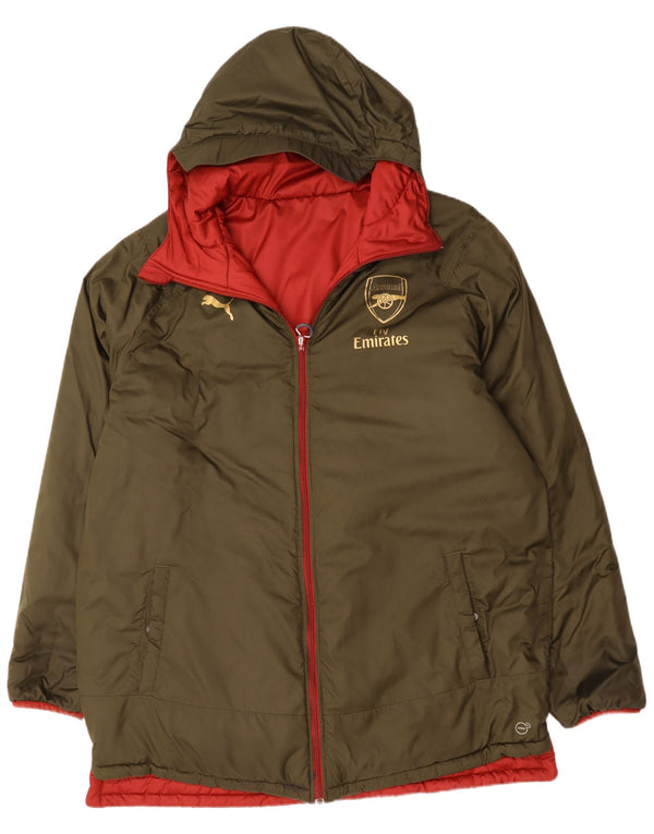 Puma Chaqueta acolchada reversible con capucha Arsenal para hombre UK 44 2XL Poliéster rojo