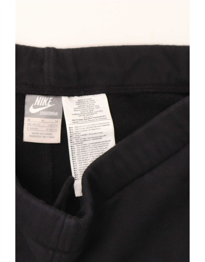 Pantalones cortos deportivos Nike para hombre de algodón negro mediano