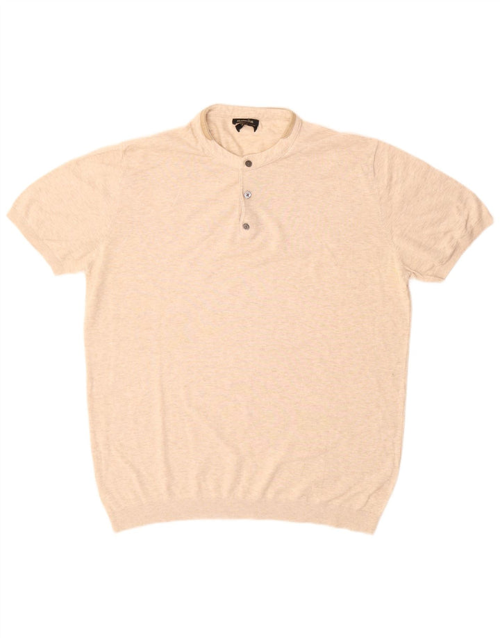 Polo Massimo Dutti Hombre Large Beige Algodón