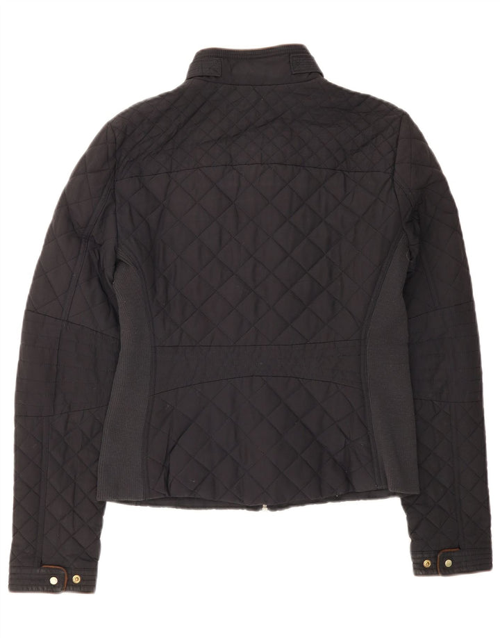 Zara Mujer Chaqueta Acolchada Reino Unido 40 Mediano Negro