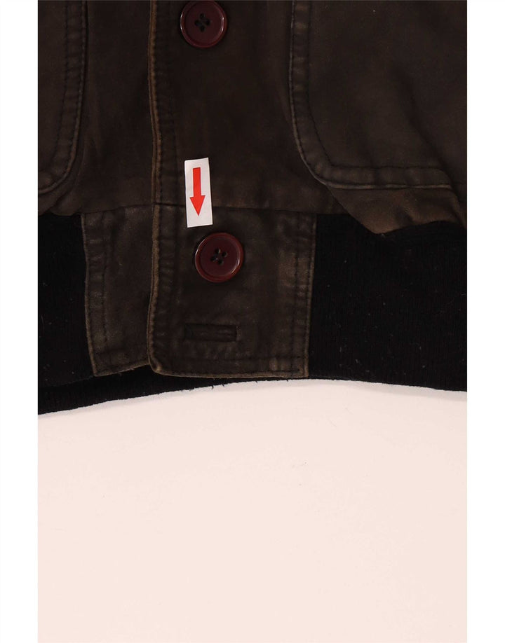Vintage hombres ante bomber chaqueta Reino Unido 40 grande caqui