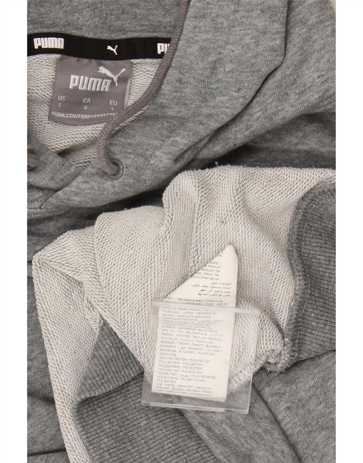 Puma - Sudadera con capucha para hombre, talla grande, algodón gris