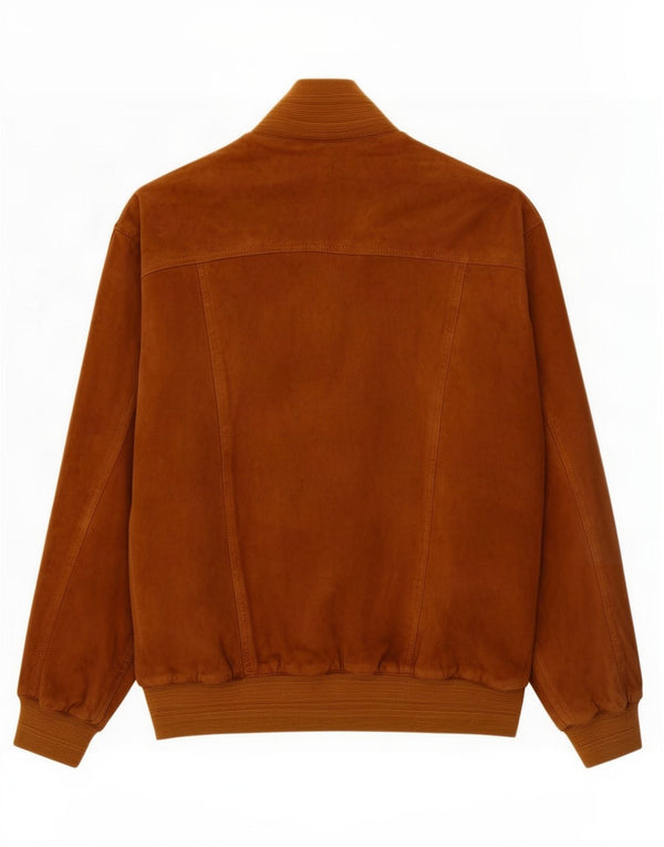Vintage hombres ante bomber chaqueta IT 50 marrón grande