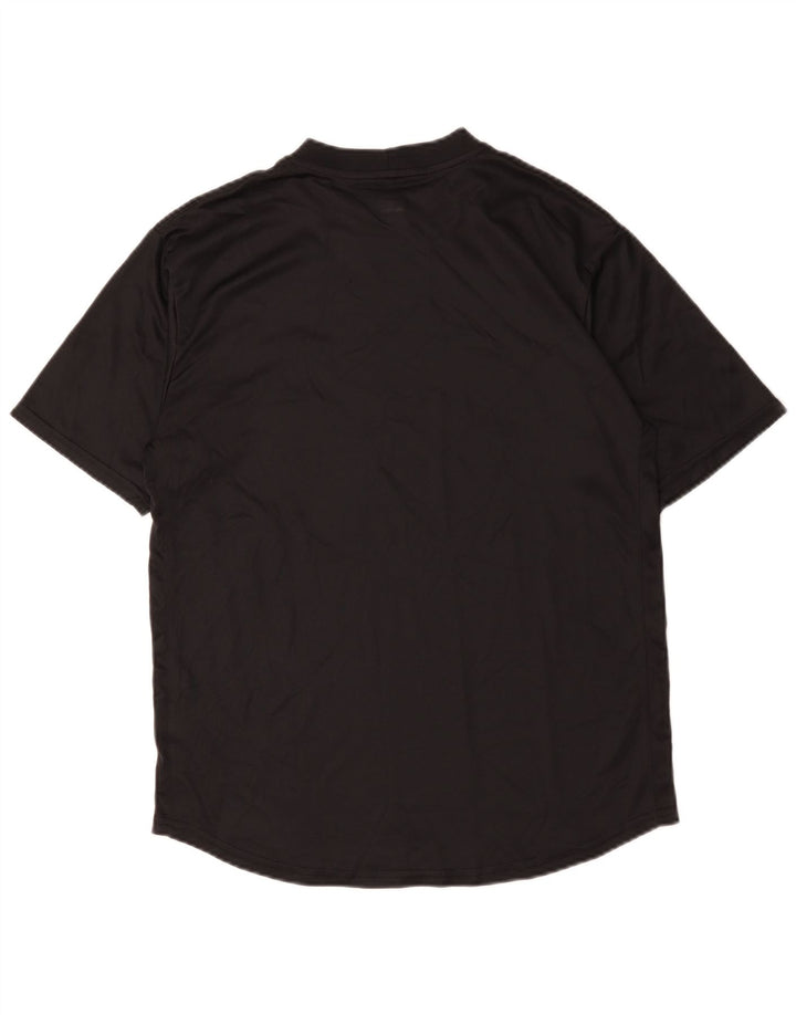 Camiseta Nike Dri Fit para hombre Top poliéster negro mediano