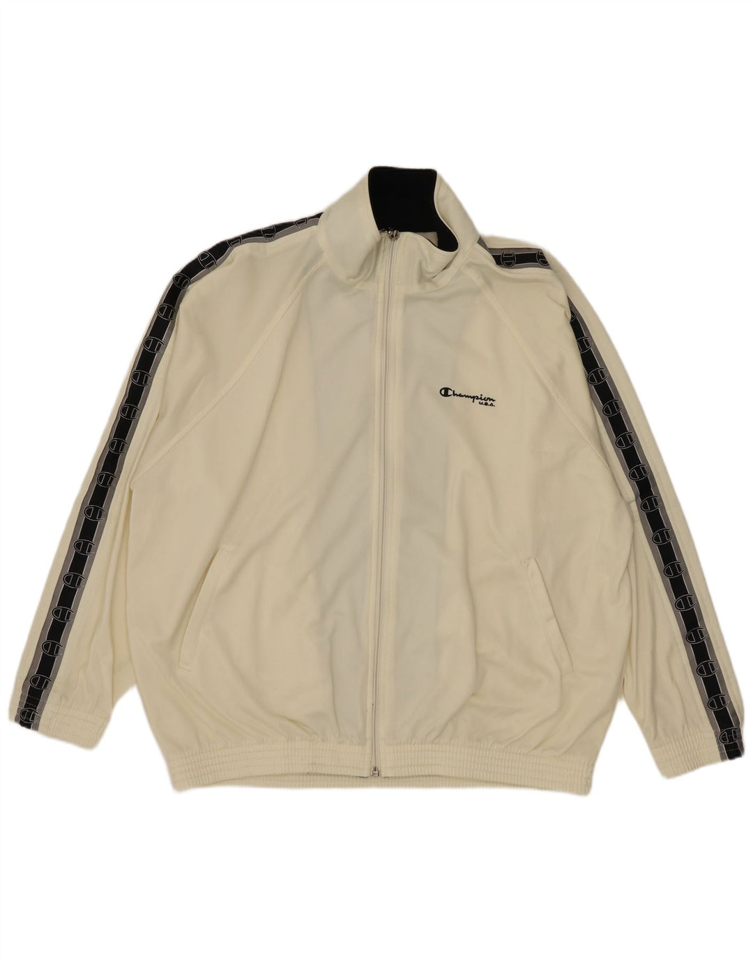 Champion Chaqueta Superior De Chándal Con Gráfico Grande En Color Blanco Roto Para Hombre