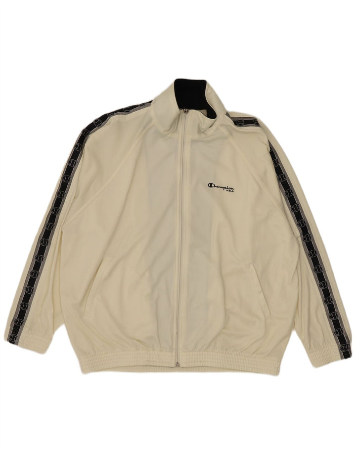 Champion Chaqueta Superior De Chándal Con Gráfico Grande En Color Blanco Roto Para Hombre