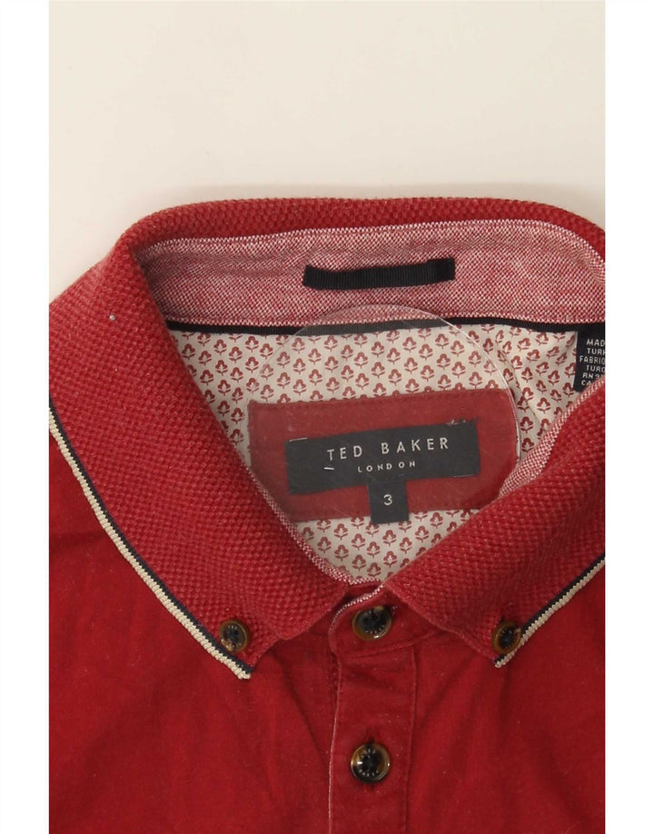 Polo para hombre de Ted Baker Talla 3 Mediano Rojo