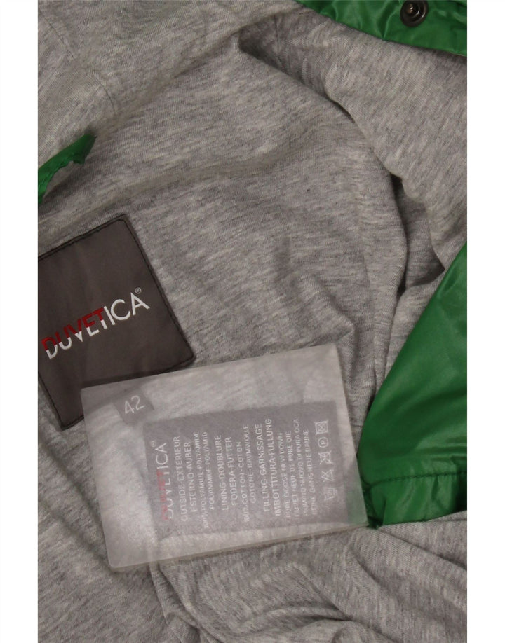 Chaqueta Acolchada Mujer Quiltica Con Capucha IT 42 Poliamida Verde Mediano