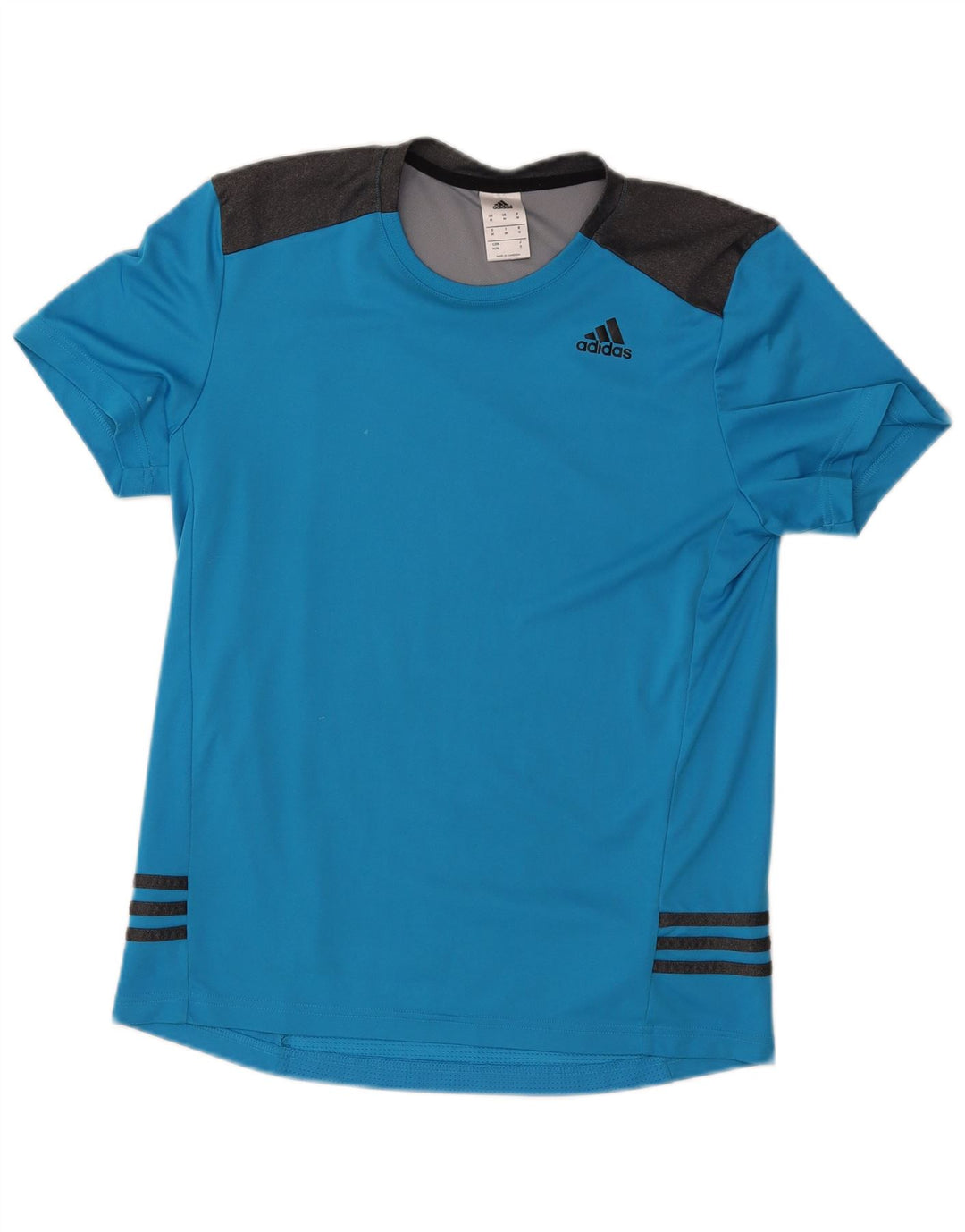Adidas Hombre Camiseta Top Azul Medio Colorblock Poliéster