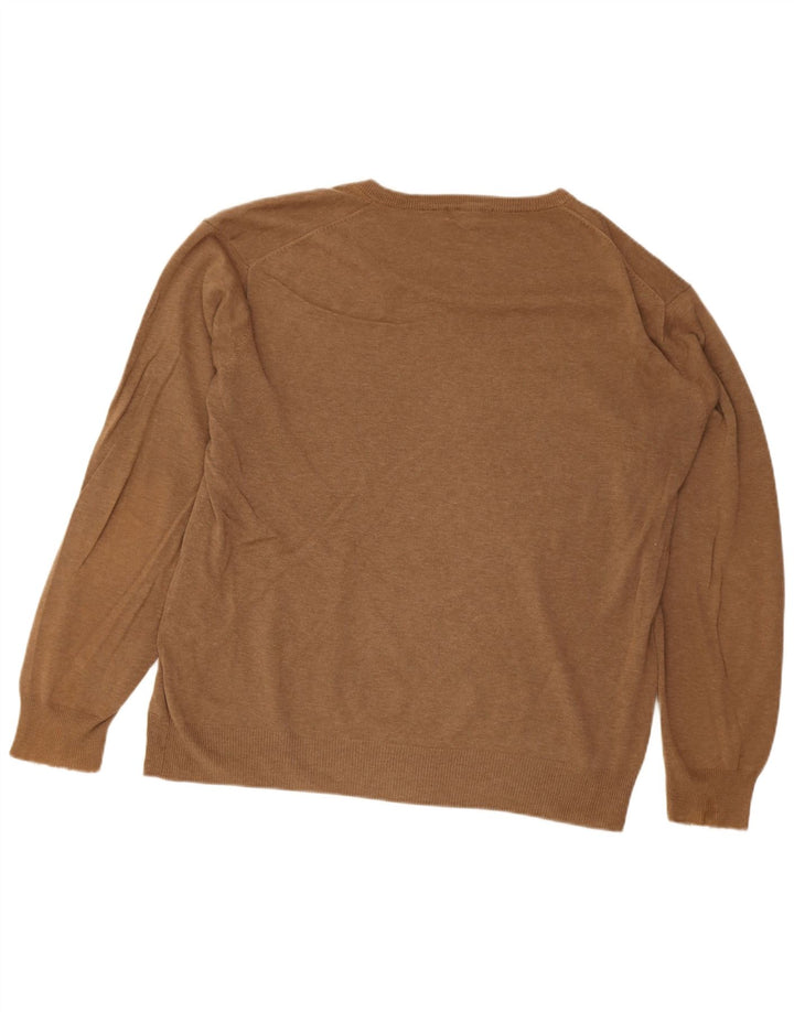 Gant Jersey con Cuello en V para Hombre XL Marrón Algodón