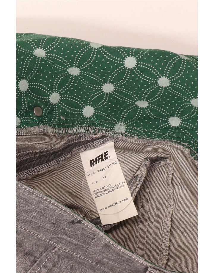 Vaqueros rectos para hombre Rifle W34 L33 Algodón gris