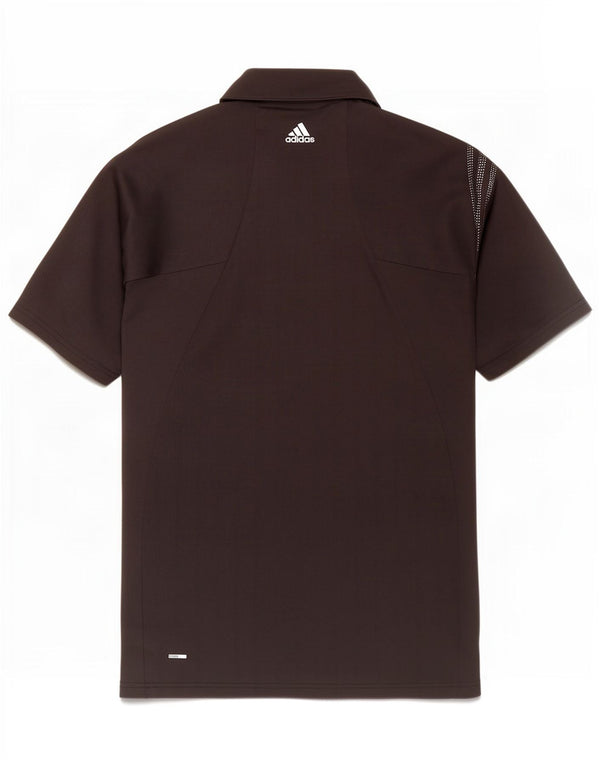 Adidas Mens Climacool Polo Shirt Grande Negro Poliéster
