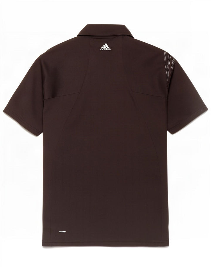 Adidas Mens Climacool Polo Shirt Grande Negro Poliéster