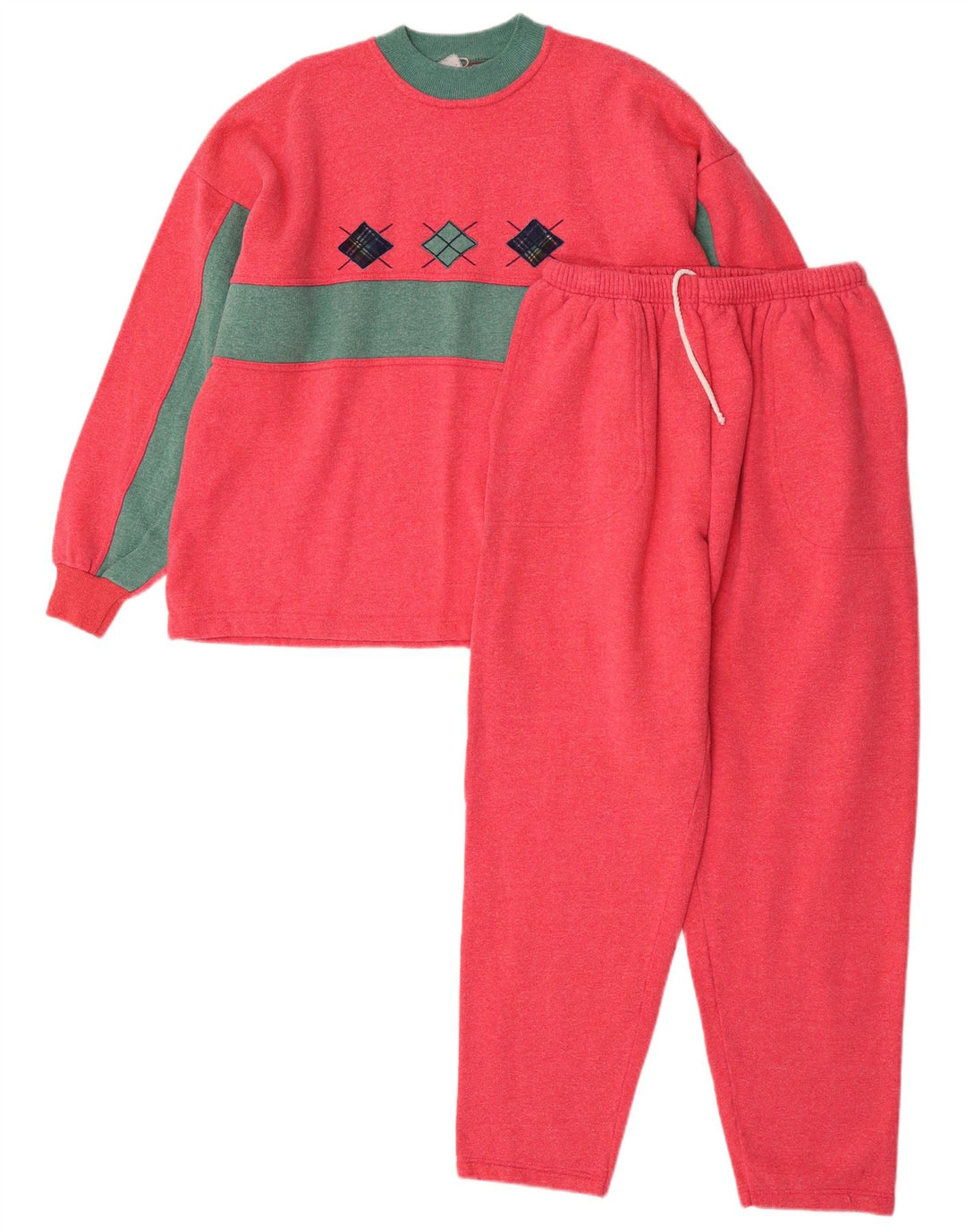 Vintage mujer chándal completo Reino Unido 10 pequeño bloque de color rosa