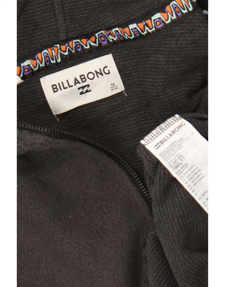 Billabong Jersey de forro polar con capucha y cuello con cremallera para hombre Poliéster gris medio