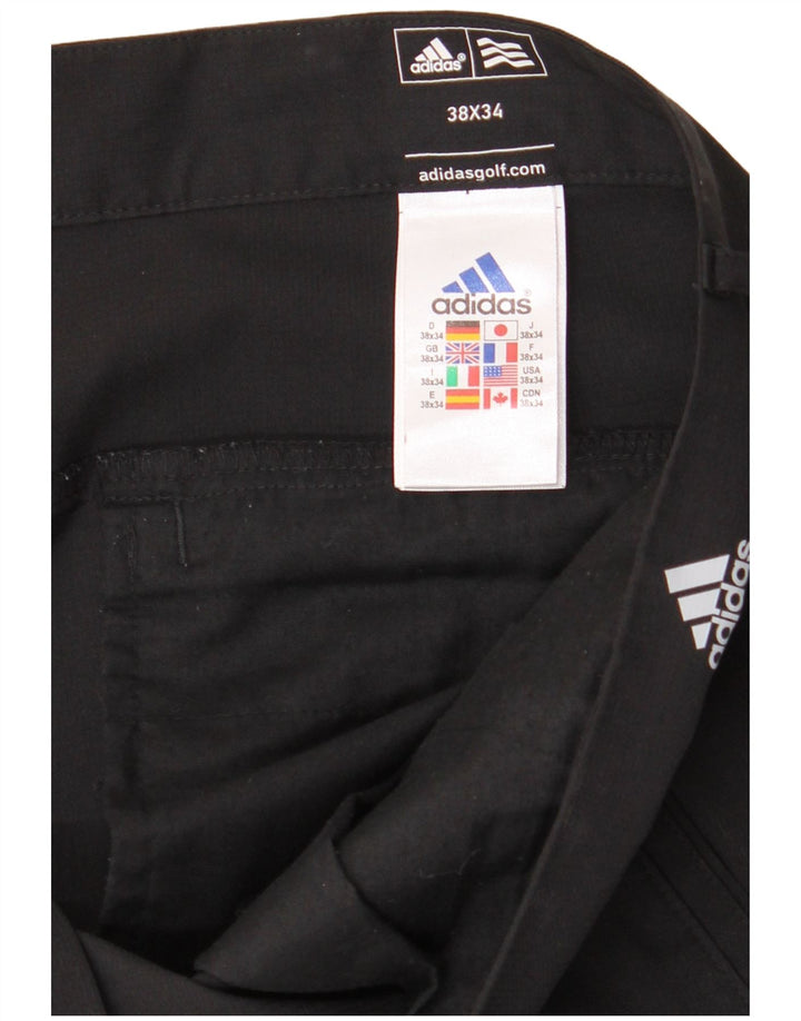 ADIDAS Pantalón chino recto Adizero para hombre W38 L34 Poliéster negro