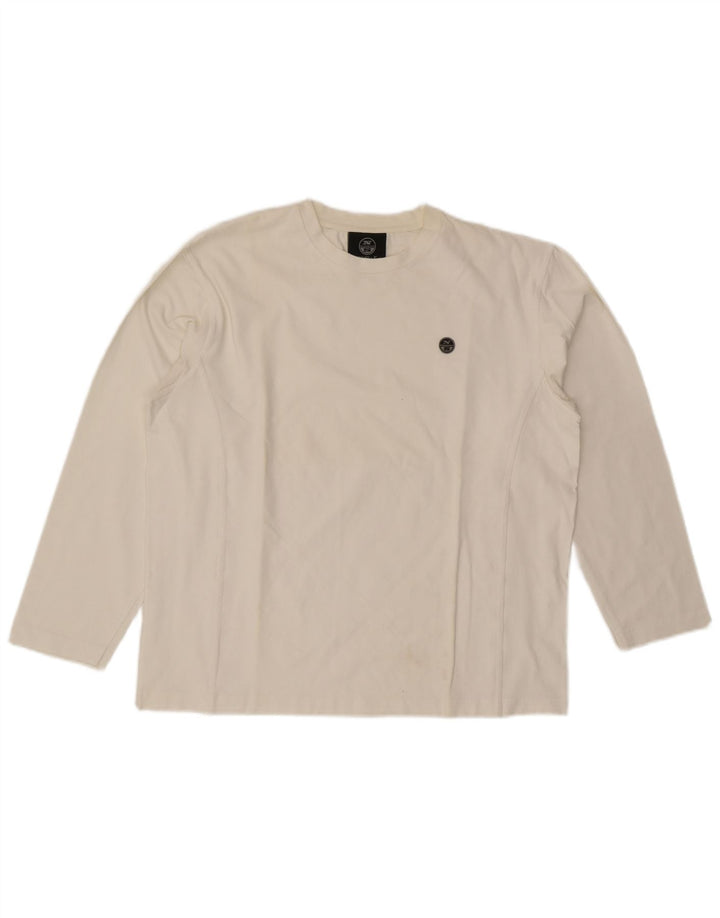 North Sails - Camiseta de manga larga para hombre, talla grande, color blanco
