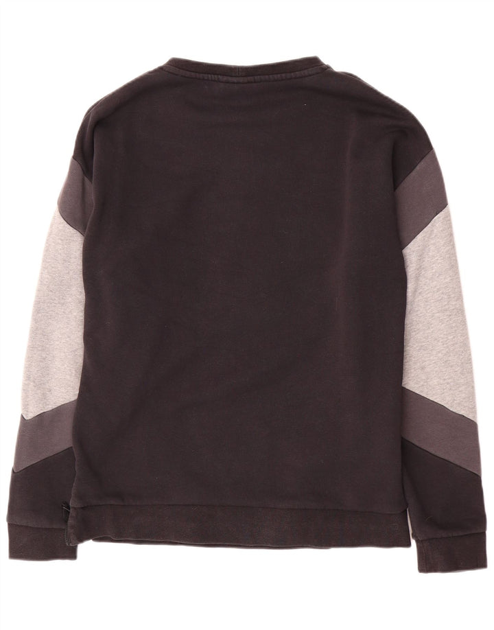 Nike Sudadera con gráfico y diseño tipo jersey de algodón color block en negro pequeño para hombre