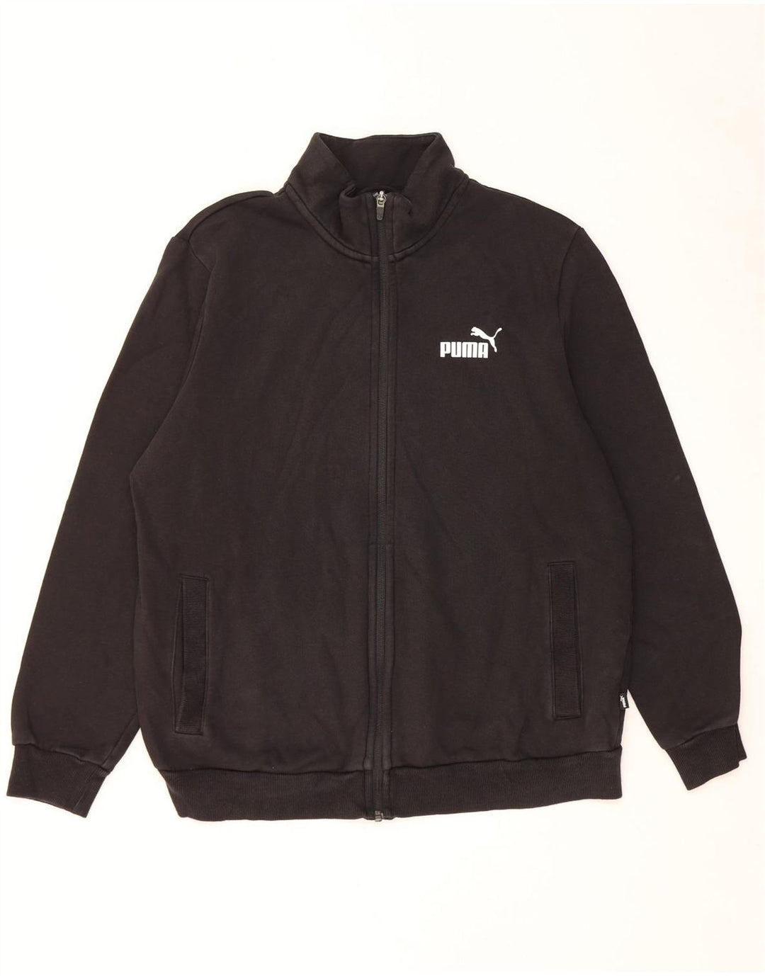 Puma - Chaqueta de chándal para hombre, talla grande, algodón negro