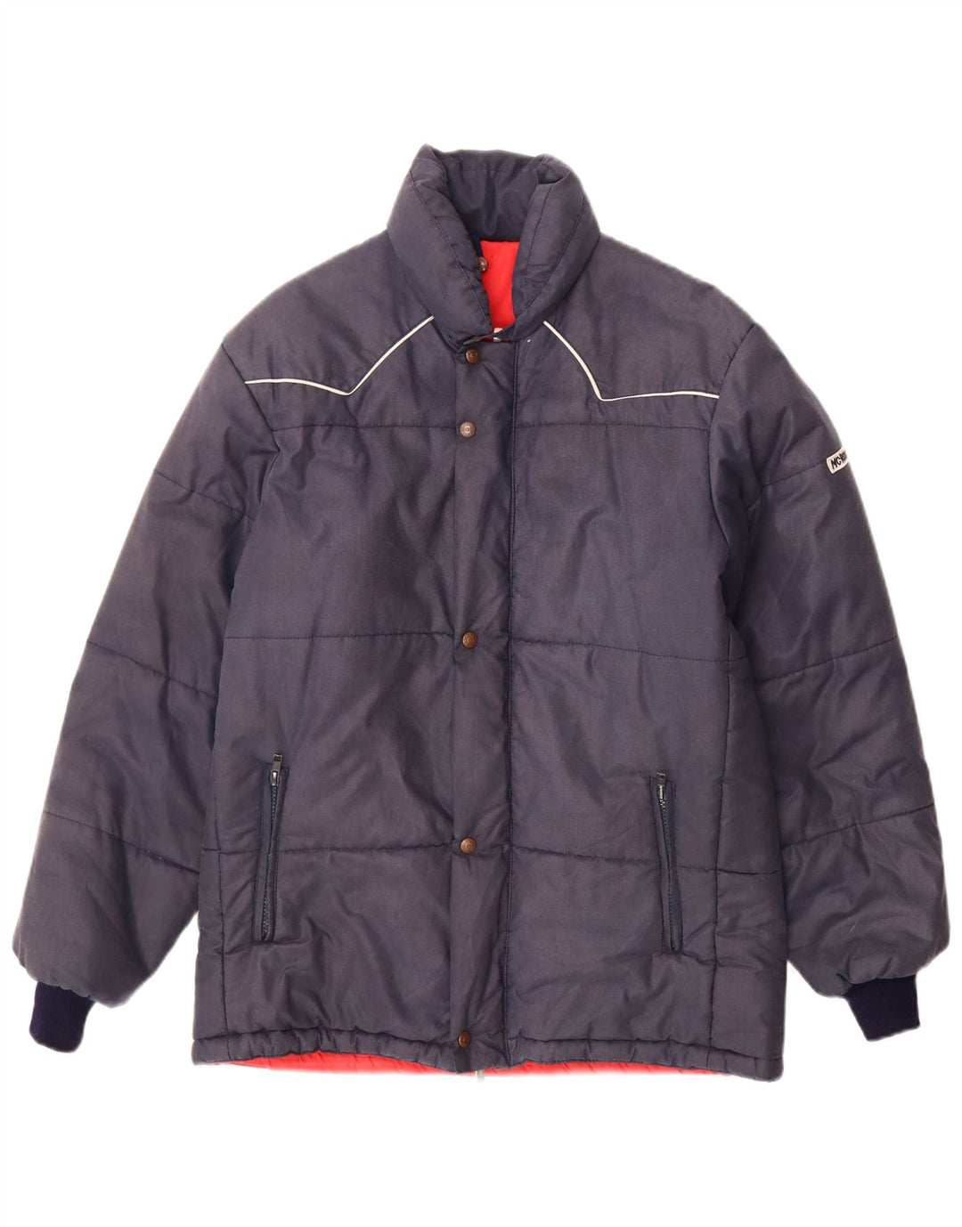 MCROSS Chaqueta acolchada para hombre IT 48 Algodón azul marino medio