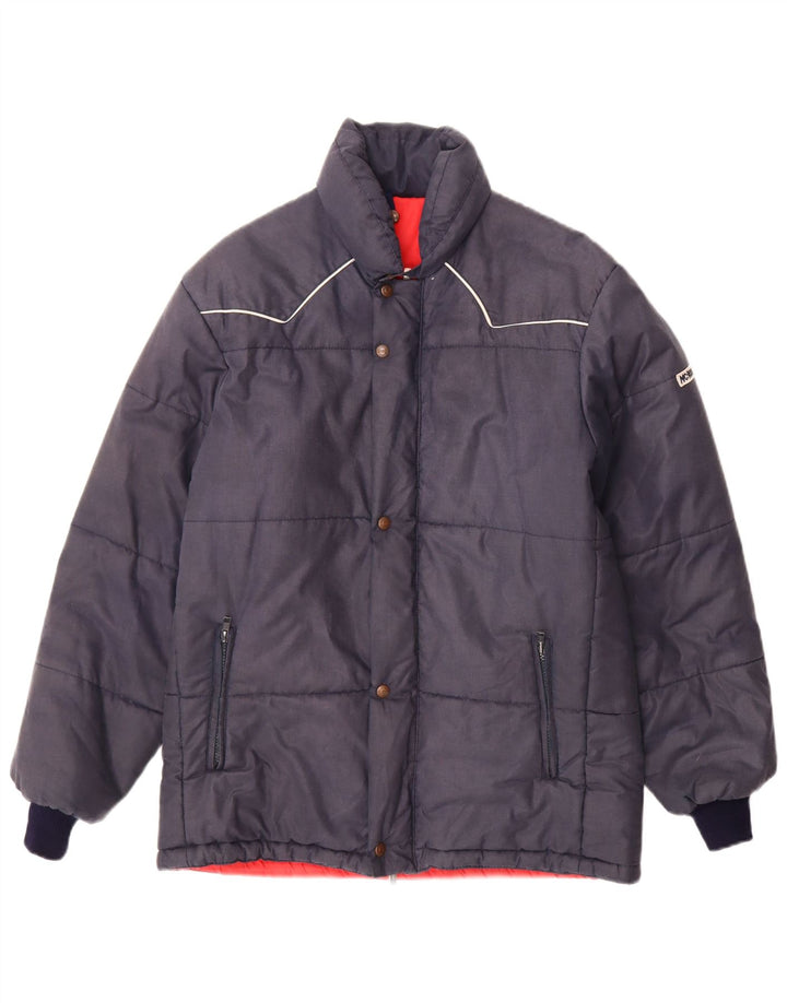 MCROSS Chaqueta acolchada para hombre IT 48 Algodón azul marino medio