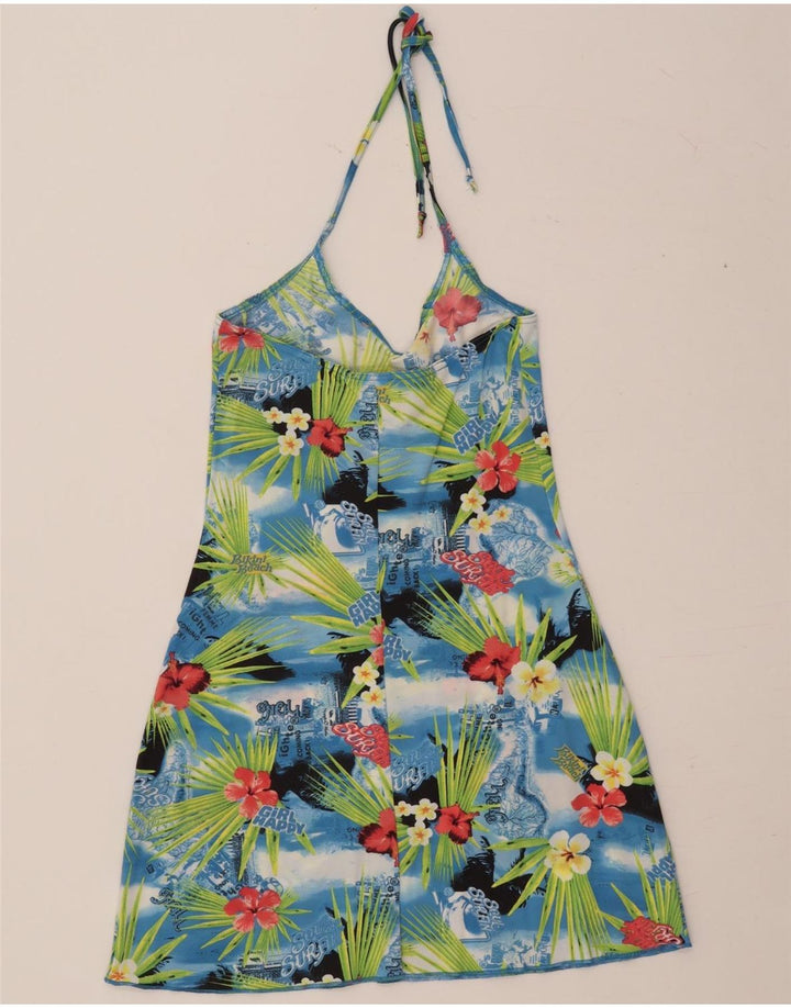O'NEILL Vestido halter para mujer UK 44 Grande Poliamida floral multicolor