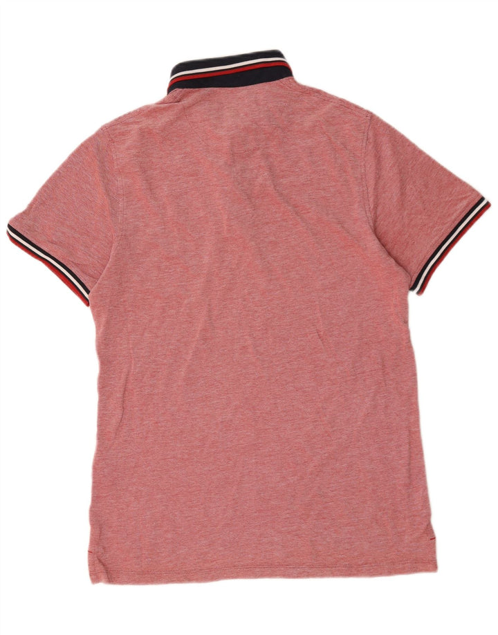 Jack & Jones Polo para hombre de algodón con bloques de color rojo grande