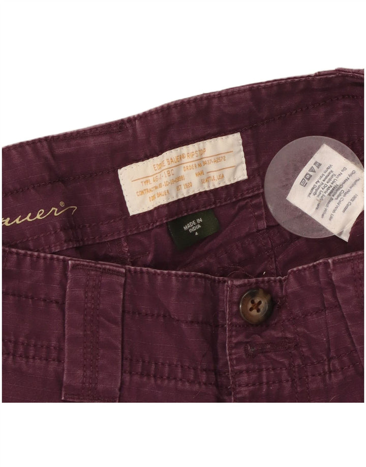 Eddie Bauer Pantalones cortos chinos para mujer US 4 Small W32 Algodón morado