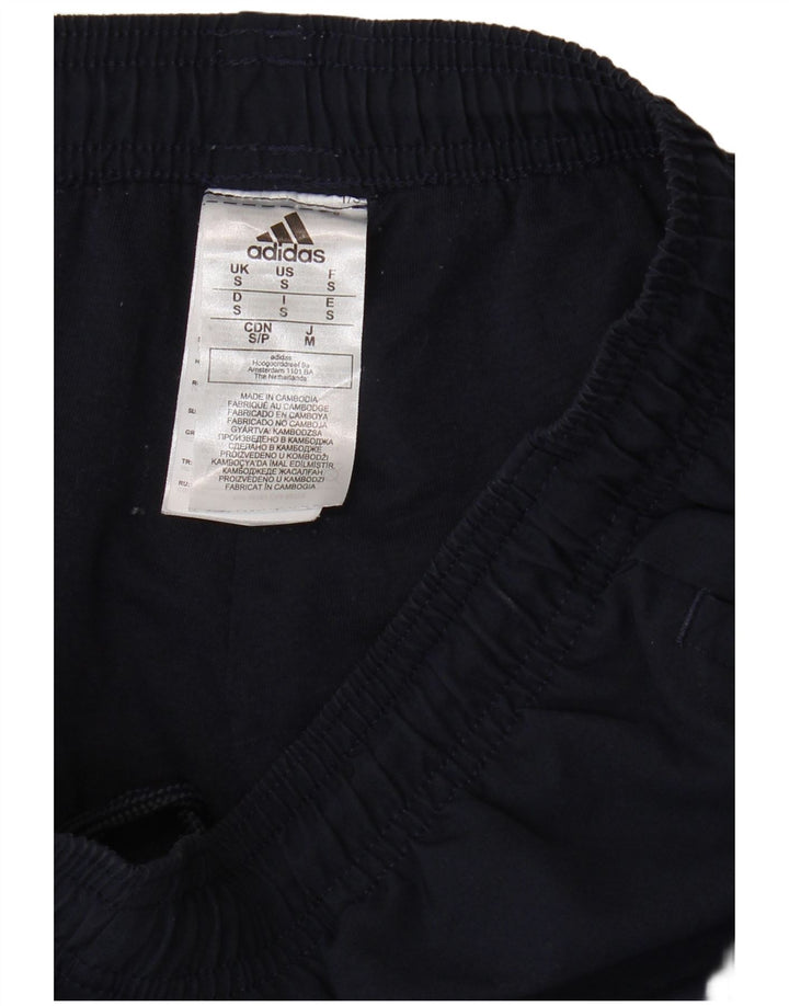 ADIDAS Mens Tracksuit Trousers Joggers Small  Navy Blue Polyester