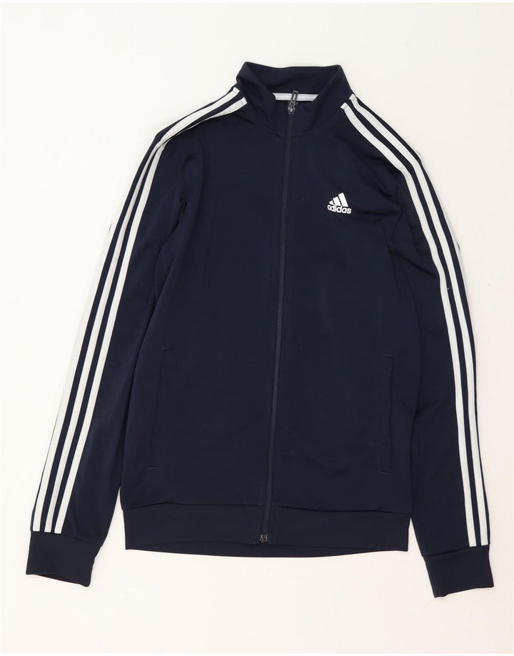 Adidas Hombre Chándal Top Chaqueta Pequeña Azul Marino Poliéster