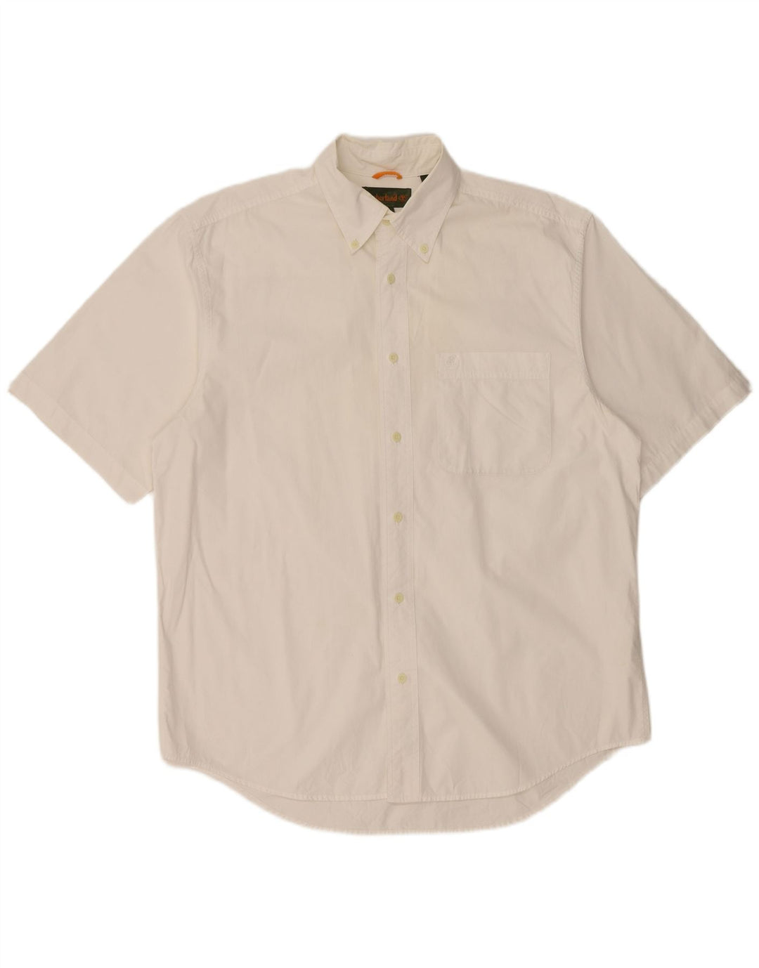 Camisa Timberland Hombre Manga Corta Algodón Blanco Mediano