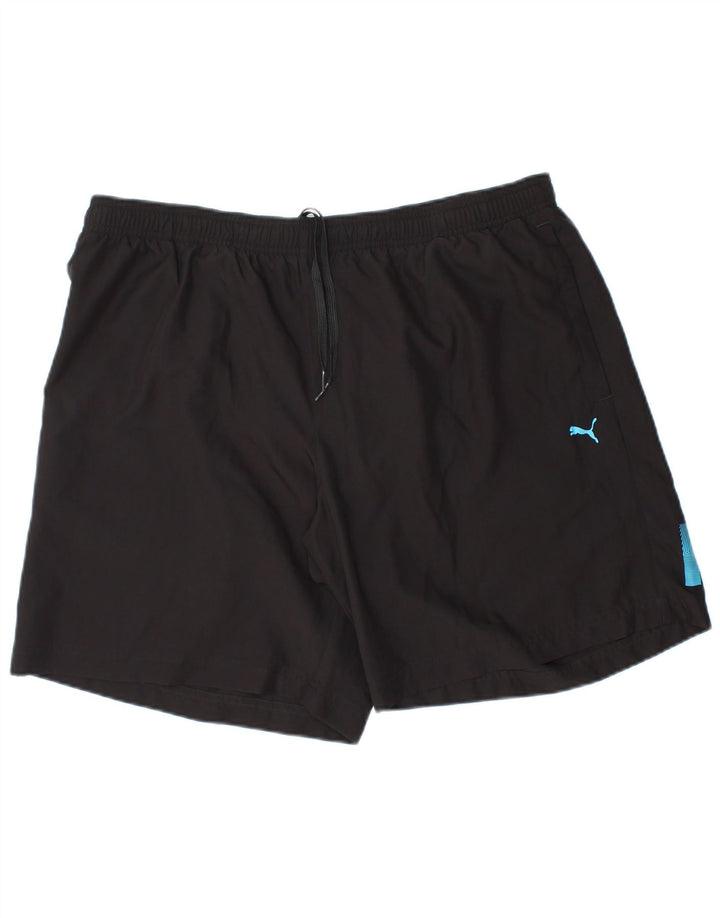 Puma Pantalones cortos deportivos gráficos para hombre XL Poliéster negro
