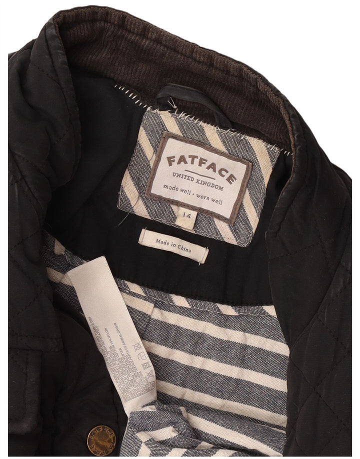 Chaqueta acolchada para mujer Fat Face UK 44 Grande Algodón negro
