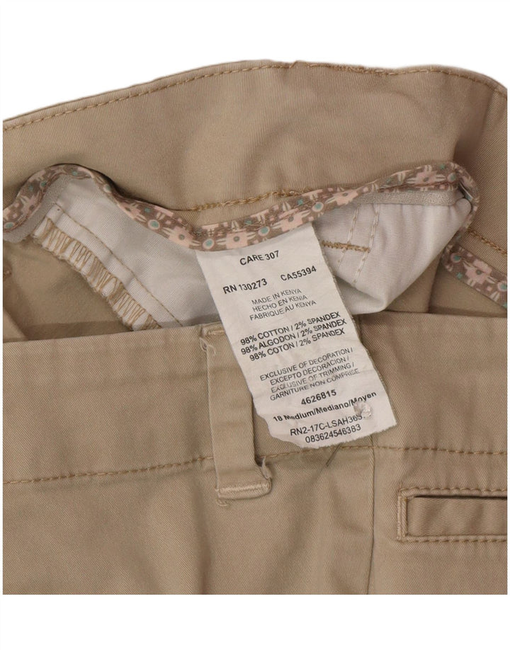 Lee Pantalones cortos chinos de talle medio para mujer US 18 2XL W38 Algodón beige
