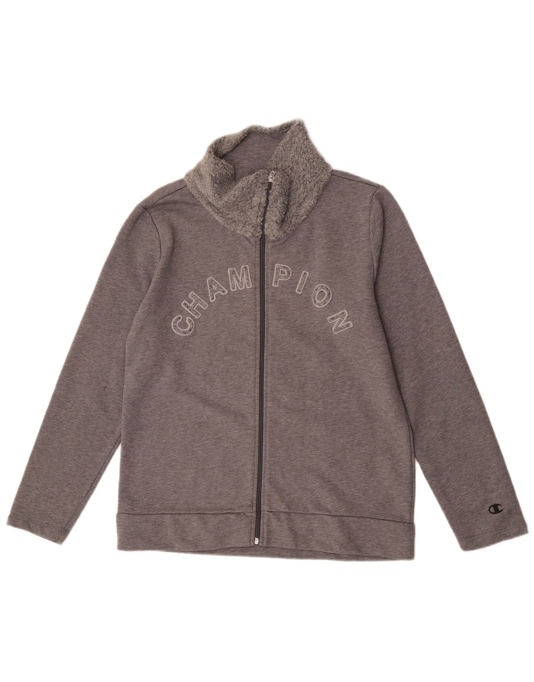 Champion Chaqueta de chándal gráfica para mujer UK 40 Algodón gris medio