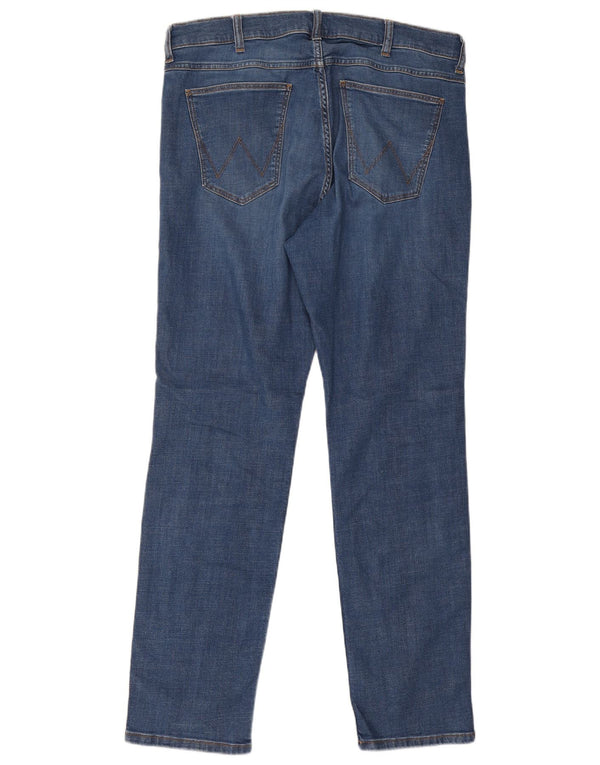Wrangler Vaqueros Rectos Greensboro Para Hombre W36 L32 Algodón Azul