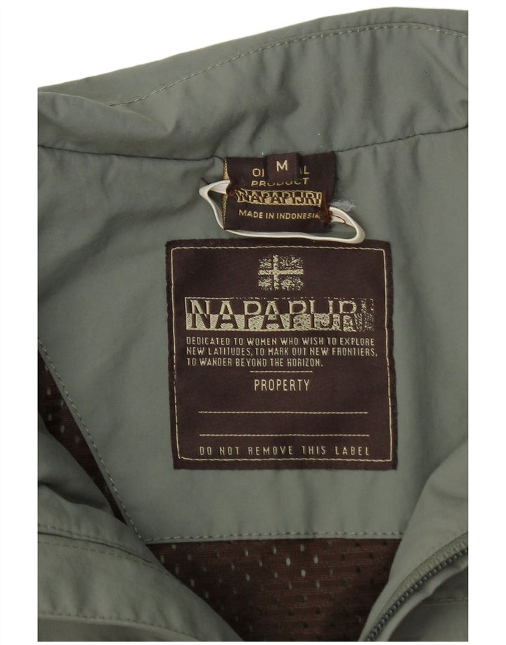Napapijri Chaqueta impermeable para mujer UK 42 Poliamida verde medio