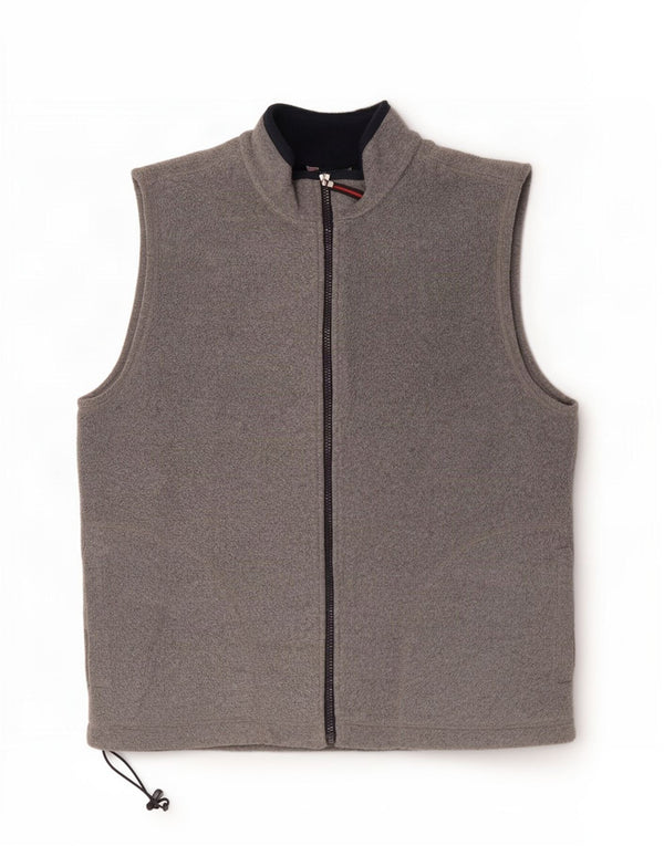 Marks & Spencer Chaleco polar azul Harbor para hombre Reino Unido 40 Poliéster gris grande