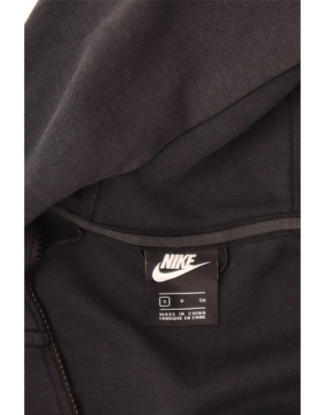 Nike - Sudadera con capucha y cremallera para hombre, talla pequeña, color negro