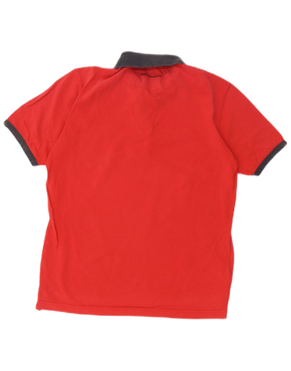 Sergio Tacchini Polo para hombre IT 52 Large Rojo Colorblock Algodón