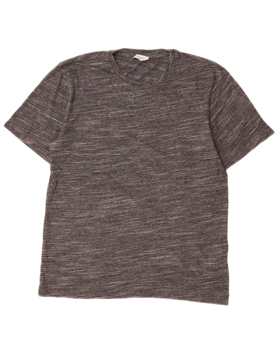 Camiseta Reiss para hombre Top de algodón moteado en gris medio